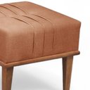 Ver imagem 4 de Puff Banqueta Madeira Maciça Maya Luxo Laranja Terracota