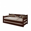 Ver imagem 2 de Cama Solteiro com Auxiliar Bicama de Madeira Maciça Castanho