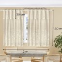Ver imagem 2 de Cortina Renda Cozinha Tulipa Bege 2,00larg X 1,30alt