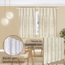 Ver imagem 3 de Cortina Renda Cozinha Tulipa Bege 2,00larg X 1,30alt