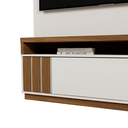Ver imagem 6 de Home Mariana 1,80m Tv 55" Painel Ripado Nichos e Led - Off White / Amendoa