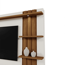 Ver imagem 7 de Home Mariana 1,80m Tv 55" Painel Ripado Nichos e Led - Off White / Amendoa