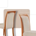Ver imagem 5 de Mesa Patros Tampo 120cm Laminado Barril com 4 Cadeiras Munique Moderna Mobília