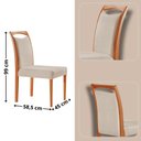 Ver imagem 3 de Mesa Patros Tampo 120cm Laminado Barril com 4 Cadeiras Munique Moderna Mobília