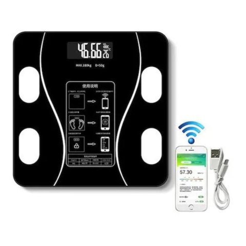 Balança Digital Bioimpedância com Aplicativo Bluetooth Lcd