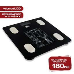 Balança Digital Bioimpedância com Aplicativo Bluetooth Lcd - 3
