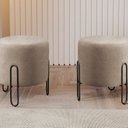 Ver imagem 2 de Puff Banqueta 45x50cm Mali Luxo