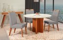 Ver imagem 1 de Mesa de jantar + 4 cadeiras Milão Tampo 120 cm Olivaceus