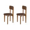 Kit 2 Cadeiras em Madeira Maciça Elisa para Sala de Jantar Marrom - 1