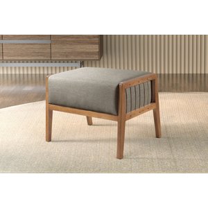 Puff Banqueta Madeira Maciça Gael Luxo