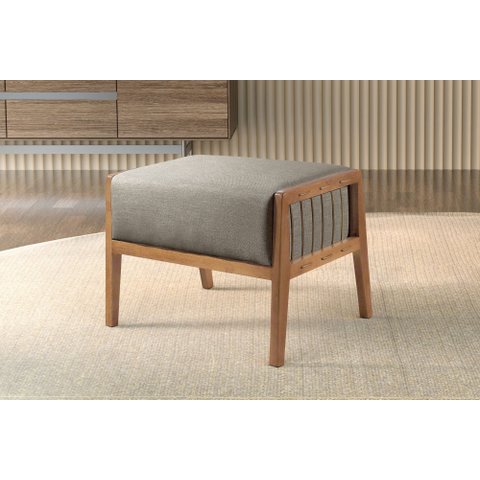 Puff Banqueta Madeira Maciça Gael Luxo