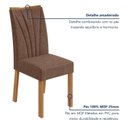 Ver imagem 7 de Conjunto Sala de Jantar 4 Cadeiras 120cm Mesa Athenas e Cadeiras Apogeu Marrom Amêndoa Clean/Couro Morano Avelã