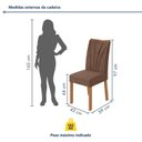 Ver imagem 4 de Conjunto Sala de Jantar 4 Cadeiras 120cm Mesa Athenas e Cadeiras Apogeu Marrom Amêndoa Clean/Couro Morano Avelã