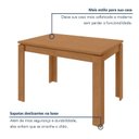 Ver imagem 5 de Conjunto Sala de Jantar 4 Cadeiras 120cm Mesa Athenas e Cadeiras Apogeu Marrom Amêndoa Clean/Couro Morano Avelã