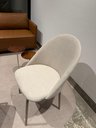 Ver imagem 3 de Jogo 2 Cadeiras de Jantar Moderna Tecido Boucle Off White