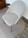Ver imagem 5 de Jogo 2 Cadeiras de Jantar Moderna Tecido Boucle Off White