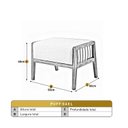 Ver imagem 3 de Puff Banqueta Madeira Maciça Gael Luxo Bege Claro