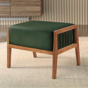 Puff Banqueta Madeira Maciça Gael Luxo