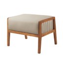 Ver imagem 2 de Puff Banqueta Madeira Maciça Gael Luxo Branco Off White