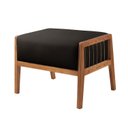 Ver imagem 2 de Puff Banqueta Madeira Maciça Gael Luxo Preto