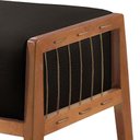 Ver imagem 4 de Puff Banqueta Madeira Maciça Gael Luxo Preto