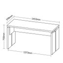 Ver imagem 2 de Mesa para Escritório Pequena Tamburato Mdp Freijó/branco