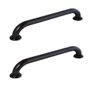 Barra de Apoio 50cm Alça Inox Preto Kit 2 Uni Idoso Cadeirante Banheiro Box Corredor Parede - 1