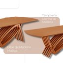 Ver imagem 6 de Conjunto Sala de Jantar Mesa Venus Tampo 220cm Laminado Barril e 8 Cadeiras Viena