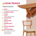 Ver imagem 7 de Conjunto Sala de Jantar Mesa Venus Tampo 220cm Laminado Barril e 8 Cadeiras Viena