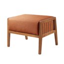 Ver imagem 2 de Puff Banqueta Madeira Maciça Gael Luxo Laranja Terracota