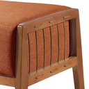 Ver imagem 4 de Puff Banqueta Madeira Maciça Gael Luxo Laranja Terracota