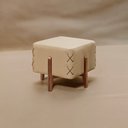 Ver imagem 1 de Puff Banqueta Madeira Maciça Eros Luxo