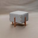 Ver imagem 1 de Puff Banqueta Madeira Maciça Eros Luxo