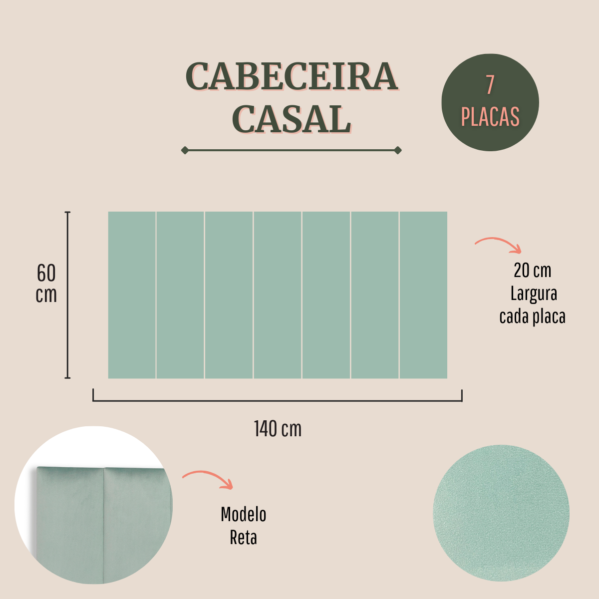 Cabeceira Casal Modulada Reta Cama Box - 2