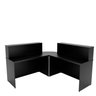 Balcão Atendimento de Canto em L Recepção Consultório 120x60 Netmobil - Preto - 4