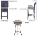 Ver imagem 2 de Mesa Bistrô e 2 Banquetas Roma Marrom Corda Náutica Estofado 8 Trama Original