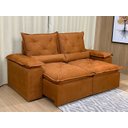 Ver imagem 1 de Sofá 3 Lugares Retrátil e Reclinável 2,00 Metros Alpoim Estofados Terracota 22 Athenas