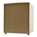 Ver imagem 1 de Puff Cubo Poptem Quadrado Suede Madeira Sala Bege Pergaminho