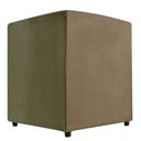 Ver imagem 3 de Puff Cubo Poptem Quadrado Suede Madeira Sala Bege Pergaminho