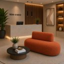 Ver imagem 4 de Sofá Fit 120cm 2 Lugares Moderno Sala Consultório:Terra Cota/Bouclé