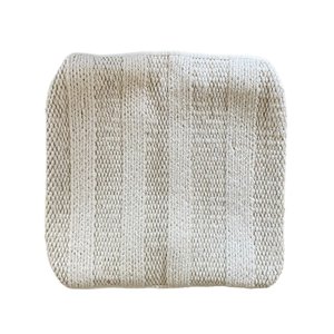 Capa de Almofada Tear Cor Cru com Faixas 50x50