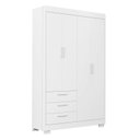 Ver imagem 3 de Guarda-Roupa para Quarto de Bebê Zaki Branco/Fosco 4 Portas