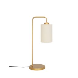 Luminária de Mesa Retro Dourada com Cúpula Cru 46cm - 2