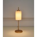 Ver imagem 4 de Luminária de Mesa Retro Dourada com Cúpula Cru 46cm