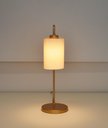 Ver imagem 4 de Luminária de Mesa Retro Dourada com Cúpula Cru 46cm