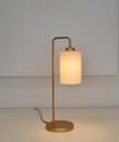 Ver imagem 3 de Luminária de Mesa Retro Dourada com Cúpula Cru 46cm