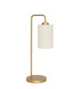 Ver imagem 1 de Luminária de Mesa Retro Dourada com Cúpula Cru 46cm