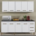 Ver imagem 2 de Cozinha Compacta 9 Portas 3 Gavetas Atenas Kaiki Móveis:branco