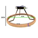 Ver imagem 6 de Luminaria Anel Cristal 3 em 1 Led Lustre Pendente Arco Perfil Infinito Recepçao Sala de Jantar