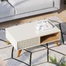 Conjunto Home para Tv e Mesa de Centro Viena Off-white Freijo - 6